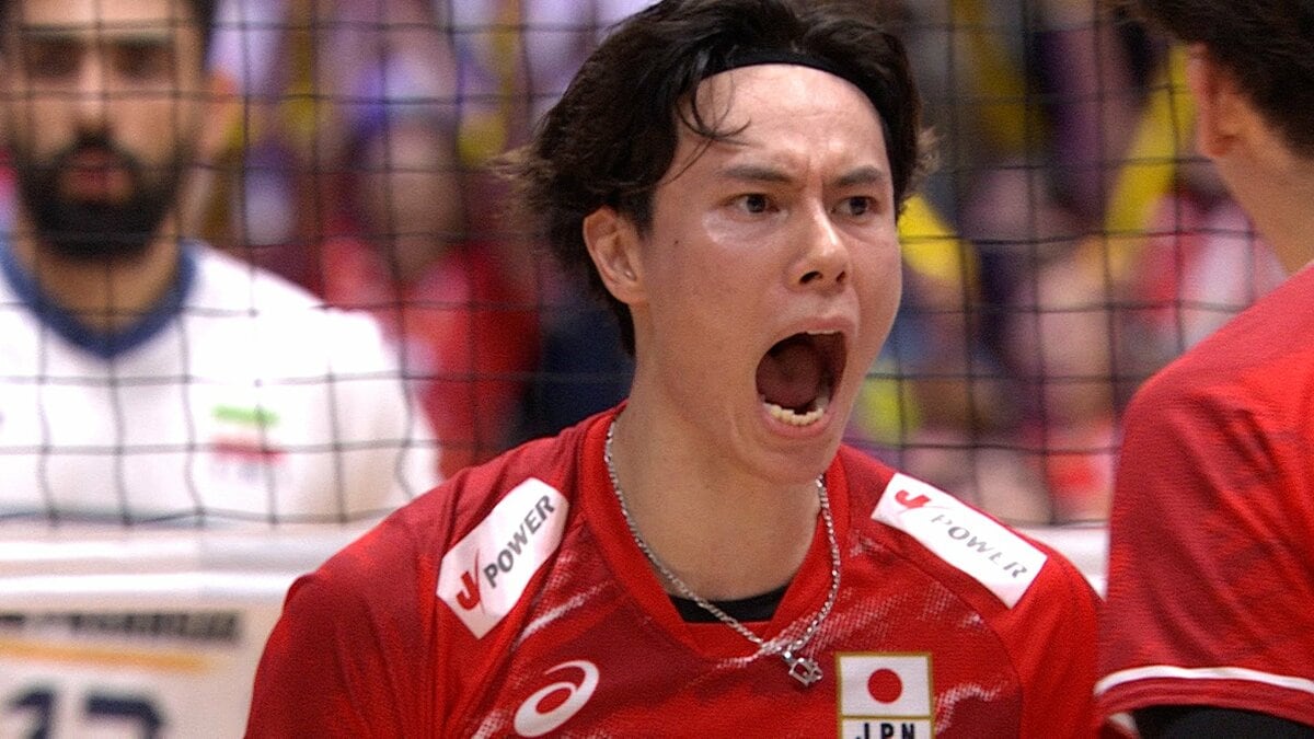 男子バレー日本代表がイランに勝利した決勝の模様