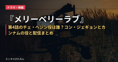『メリーベリーラブ』第4話のチェ・ヘジン役は誰？コン・ジェギョンとカンナムの役と配信まとめ